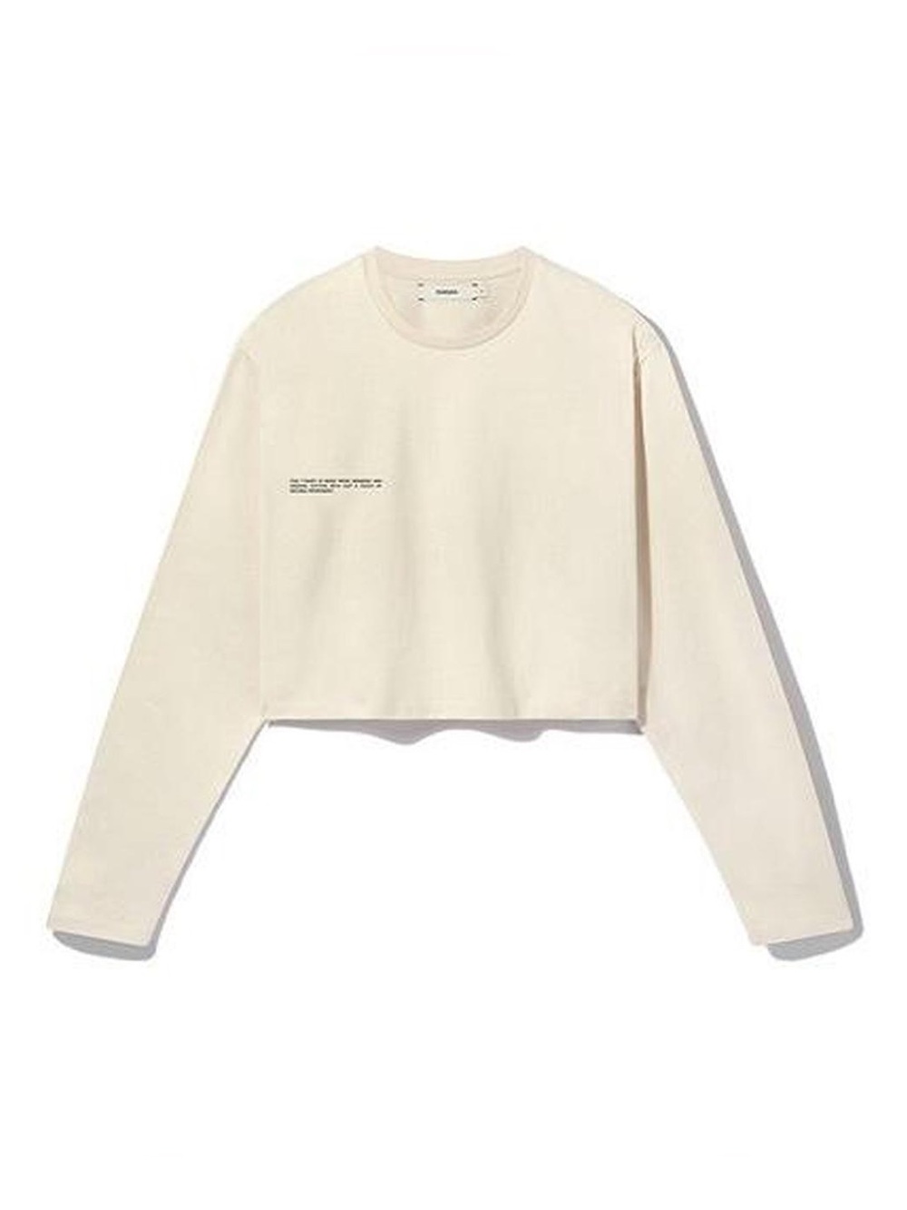 Pangaia Cream Long Sleeve Crop Top